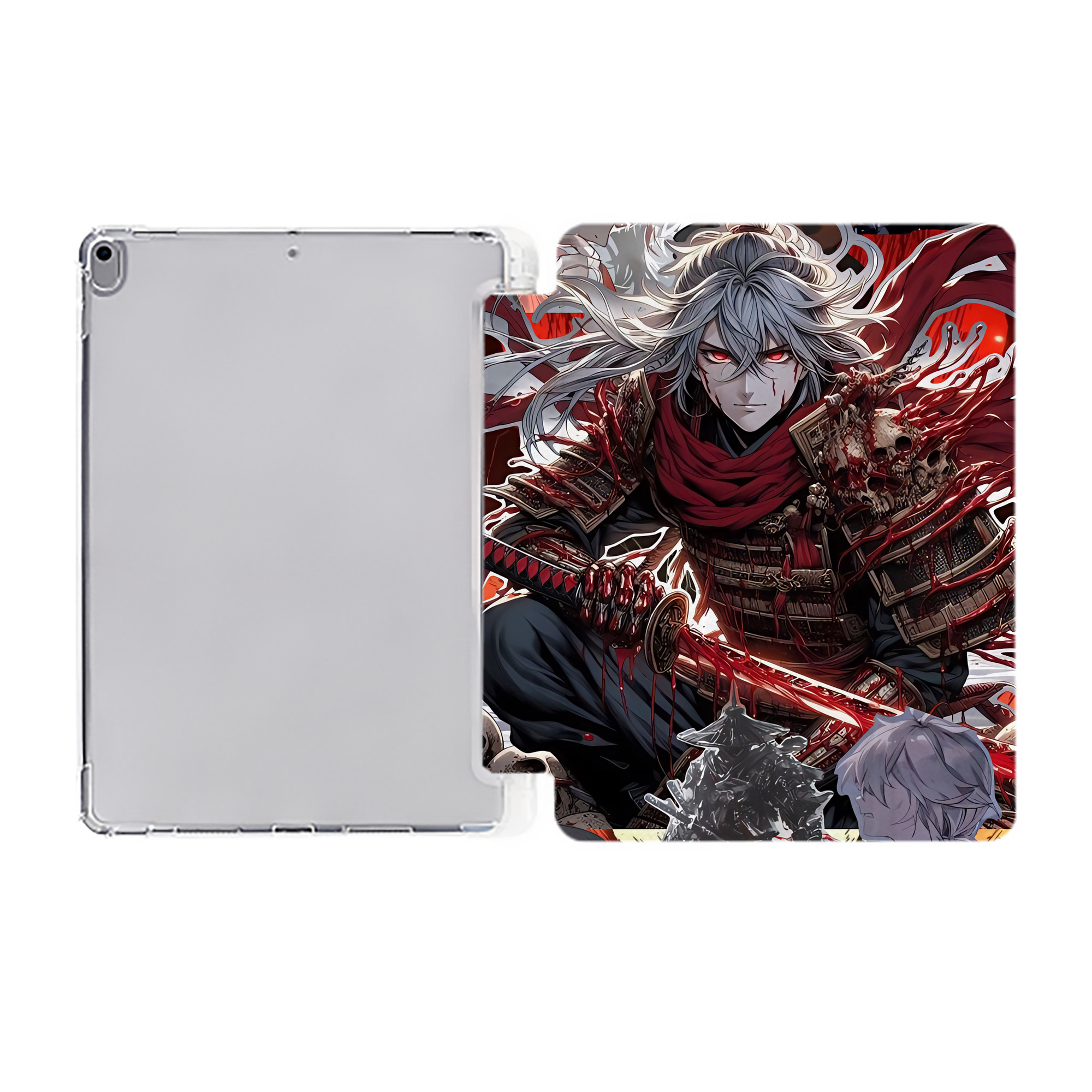 （画像用） 刀剣乱舞 Touken Ranbu IPad ケース ペン収納付き 三つ折りスタンド PUレザー×シリコン 対応機種9.5/10.5/10.9インチ